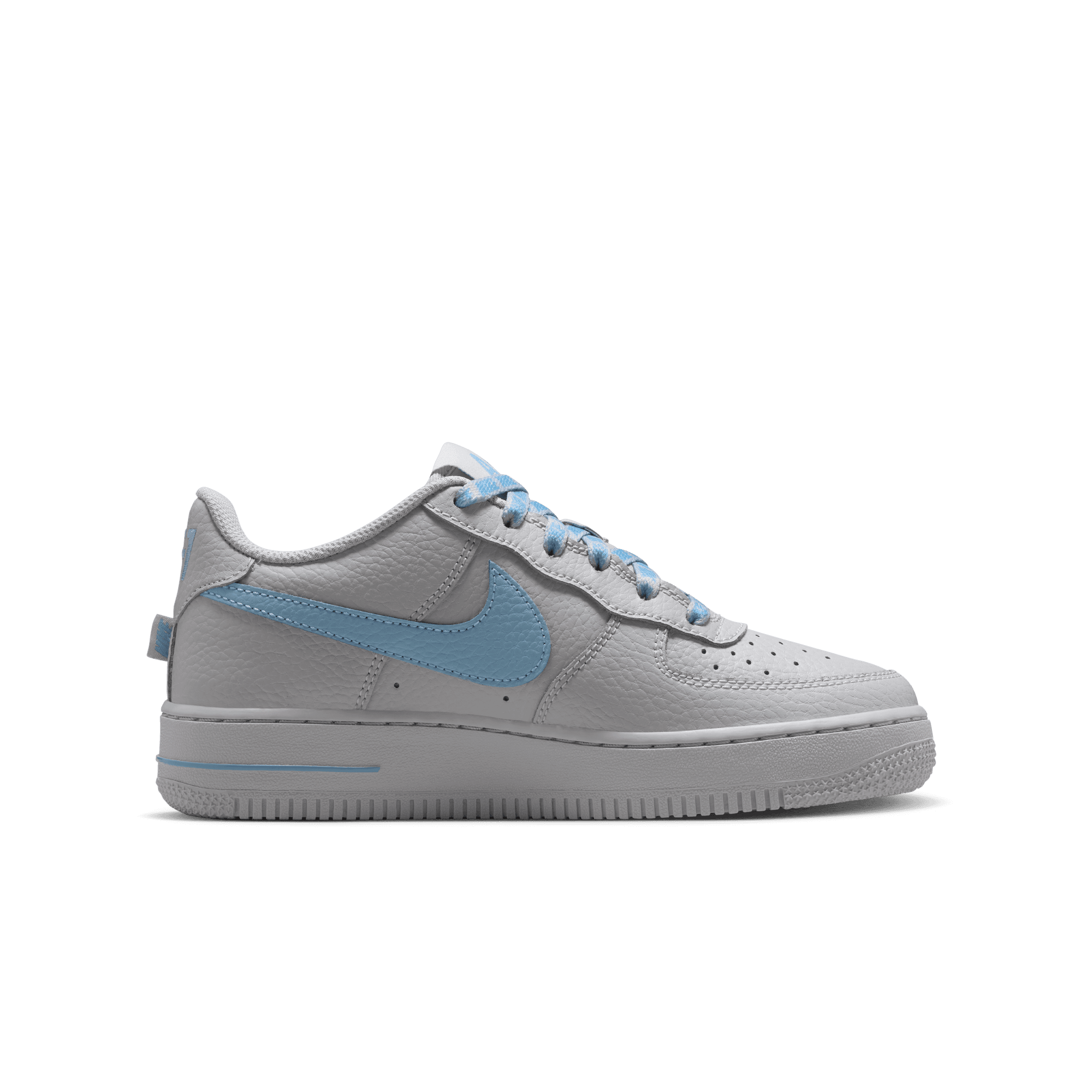 Nike Air Force 1 Low Grade School Boys' "Wolf Grey/Work Blue" Shoe